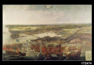 O cerco de La Rochelle em 1628